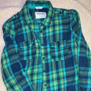 AEROPOSTALE | Blue and Green Flannel